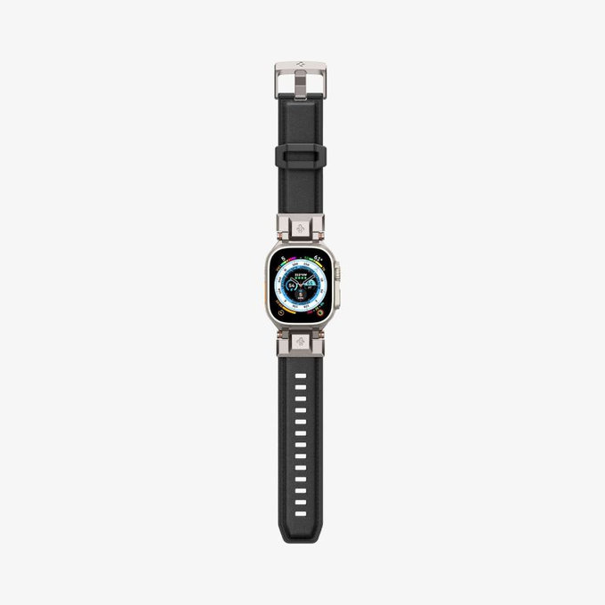 Spigen - Řemínek Durapro Armor PU pro Apple Watch (42, 44, 45, 49mm), černá