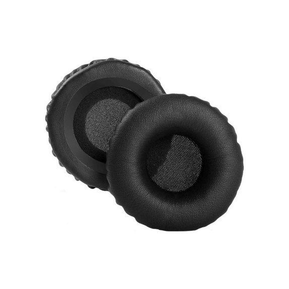 Náhradní Náušníky pro Philips SHB3060, Paměťová pěna + PU kůže, Černé, 1 pár