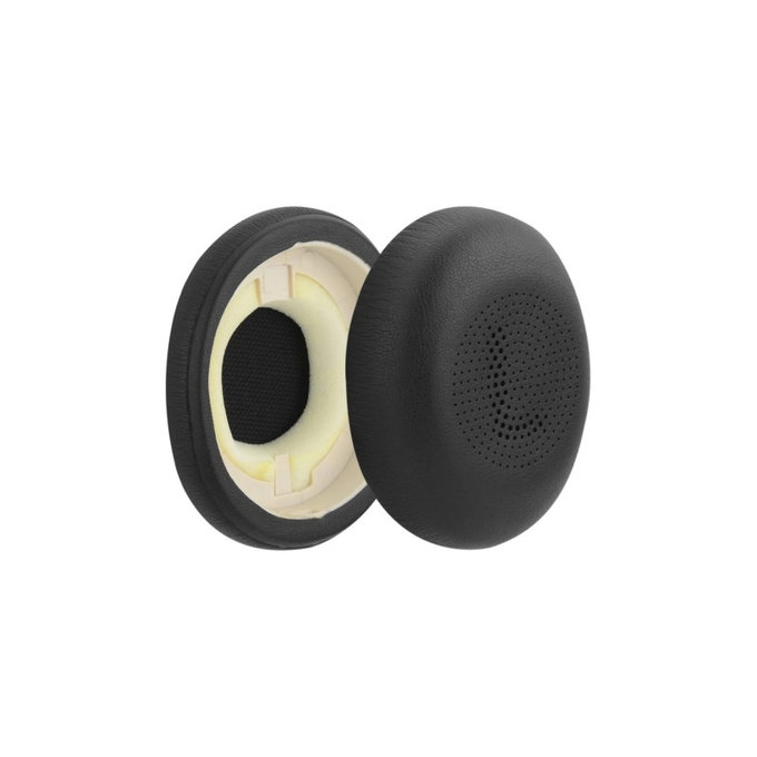 Náhradní Náušníky pro Jabra Evolve2 65UC, Elite 45H, Paměťová pěna + PU kůže, Černé, 1 pár