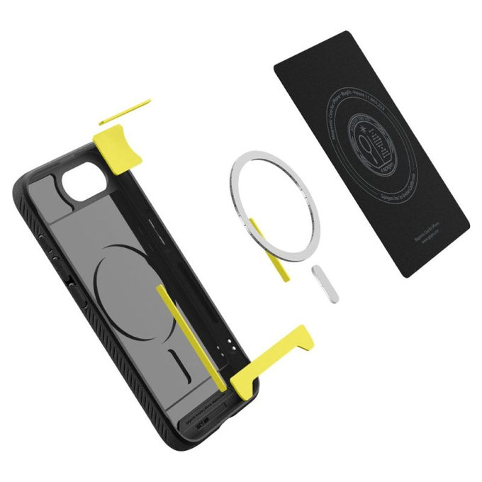 Spigen - Pouzdro Rugged Armor s MagSafe pro iPhone 16e, Matte Black