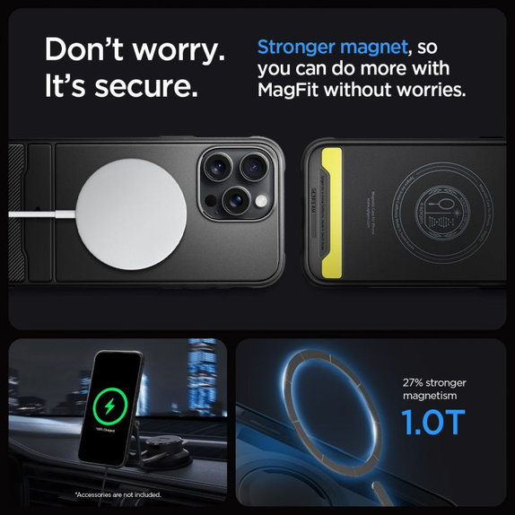 Spigen - Pouzdro Rugged Armor s MagSafe pro iPhone 15 Pro Max, Matte Black
