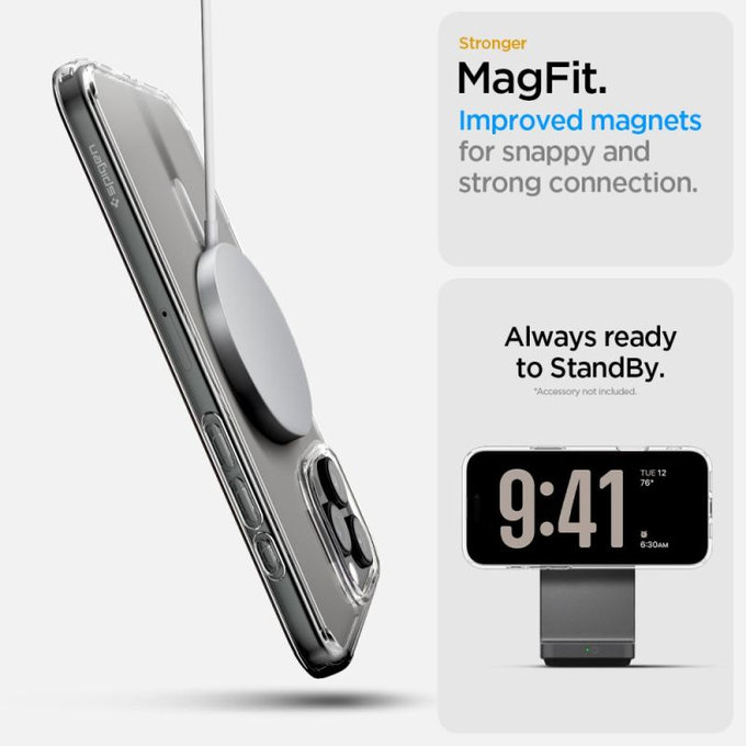 Spigen - Pouzdro Ultra Hybrid "T" s MagSafe pro iPhone 16 Pro Max, bílá