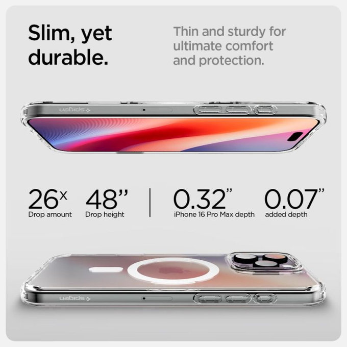 Spigen - Pouzdro Ultra Hybrid "T" s MagSafe pro iPhone 16 Pro Max, bílá