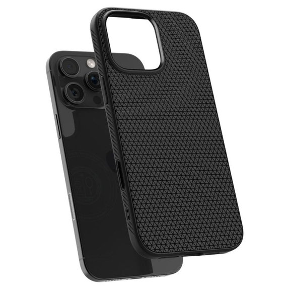 Spigen - Pouzdro Liquid Air "T" s MagSafe pro iPhone 16 Pro, Matte Black
