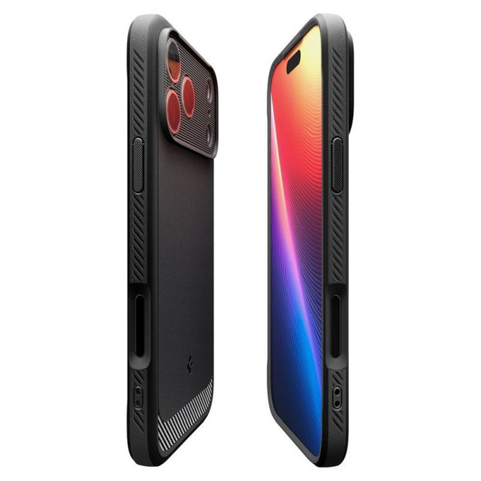 Spigen - Pouzdro Rugged Armor s MagSafe pro iPhone 17 Pro, Matte Black
