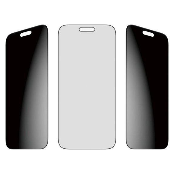 Tvrzené sklo UWF 2-Way Privacy s Fastfit pro iPhone 17 Pro Max, Černá, PanzerGlass