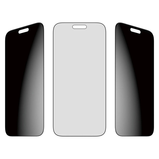 Tvrzené sklo UWF 2-Way Privacy s Fastfit pro iPhone 17 Pro Max, Černá, PanzerGlass