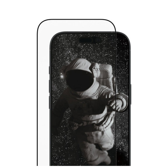 Tvrzené sklo UWF Ceramic II s Fastfit pro iPhone 17/16 Pro, Černá, PanzerGlass