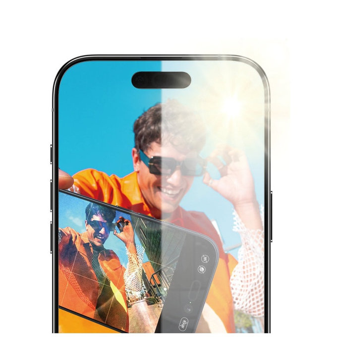 Tvrzené sklo Anti-Reflective s aplikátorem pro iPhone Air, Černá, PanzerGlass