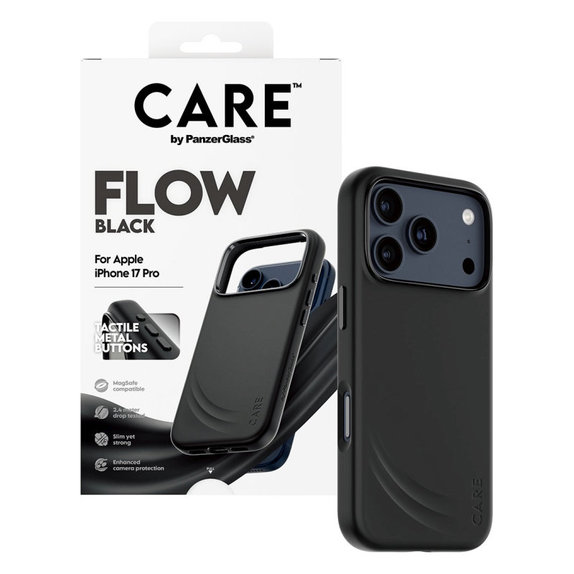 Pouzdro FLOW s MagSafe pro iPhone 17 Pro, Černá, CARE