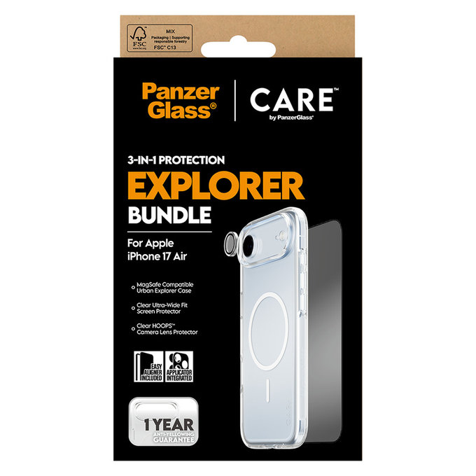 Bundle 3v1 Explorer pro iPhone Air, PanzerGlass