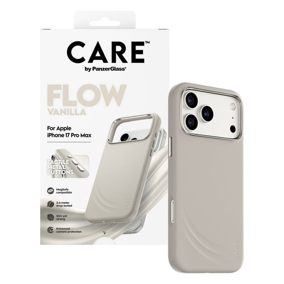 Pouzdro FLOW s MagSafe pro iPhone 17 Pro Max, Vanilla, CARE