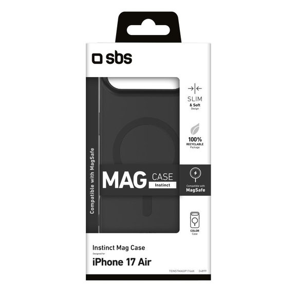 SBS - Pouzdro Instinct Mag kompatibilní s MagSafe pro iPhone Air, černá