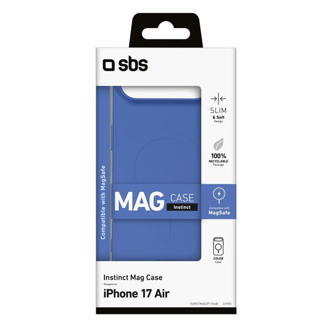 SBS - Pouzdro Instinct Mag kompatibilní s MagSafe pro iPhone Air, modrá