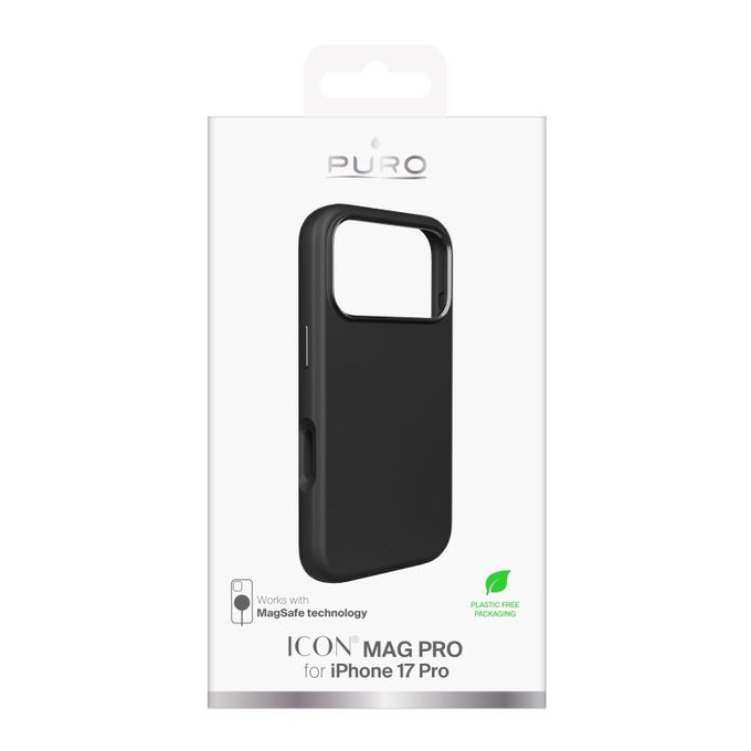 PURO - Pouzdro ICON MAG PRO s MagSafe pro iPhone 17 Pro, černá
