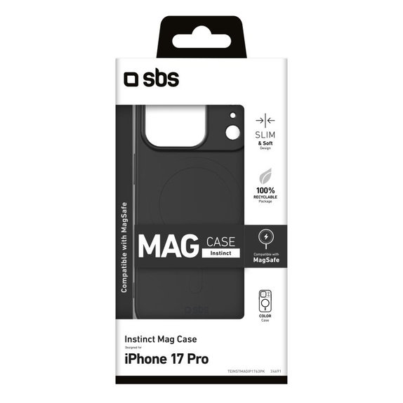 SBS - Pouzdro Instinct Mag kompatibilní s MagSafe pro iPhone 17, růžová
