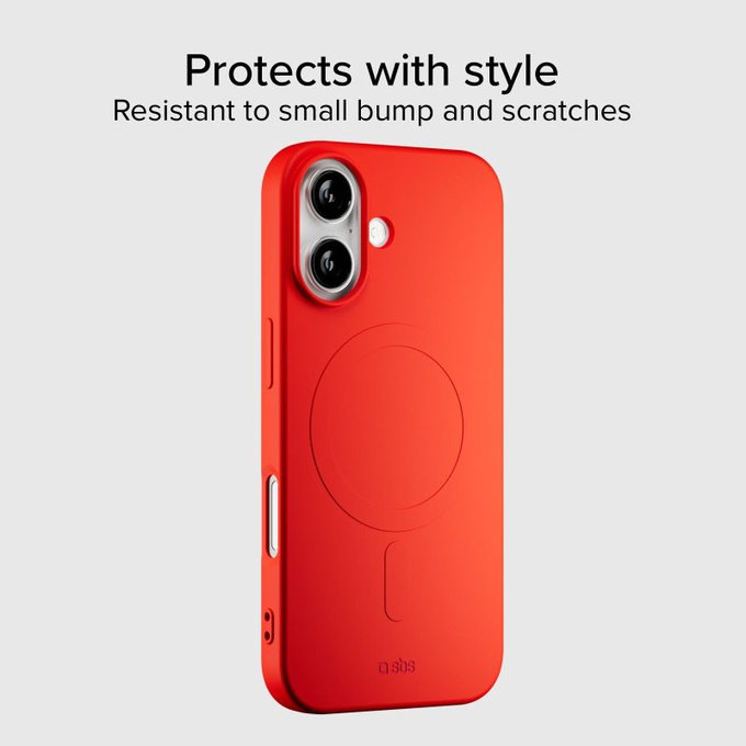 SBS - Pouzdro Instinct Mag kompatibilní s MagSafe pro iPhone 17, červená