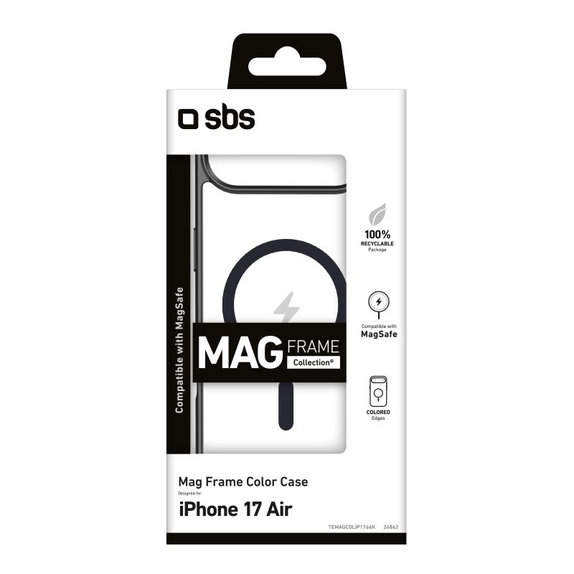SBS - Pouzdro Mag Frame kompatibilní s MagSafe pro iPhone Air, černá