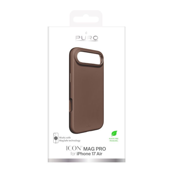 PURO - Pouzdro ICON MAG PRO s MagSafe pro iPhone Air, hnědá