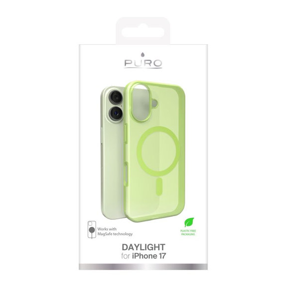 PURO - Pouzdro DAYLIGHT s MagSafe pro iPhone 17, zelená