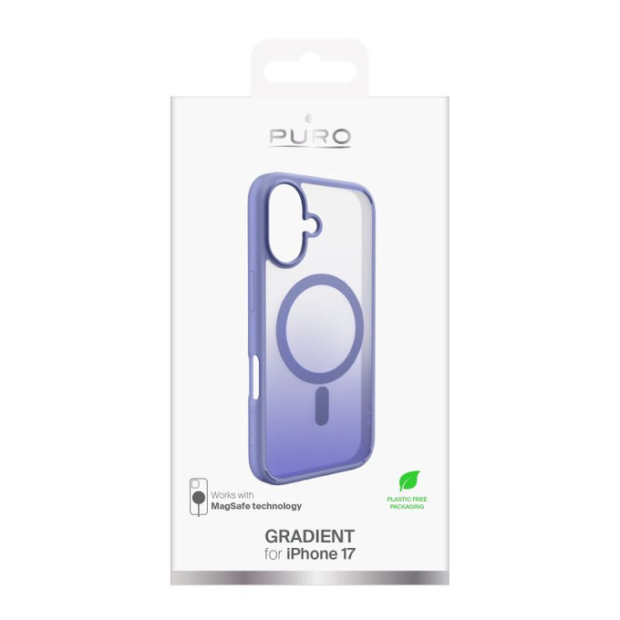 PURO - Pouzdro Gradient s MagSafe pro iPhone 17, růžová