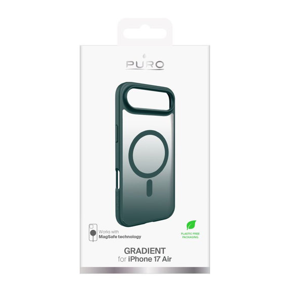 PURO - Pouzdro Gradient s MagSafe pro iPhone Air, Petroleum Green