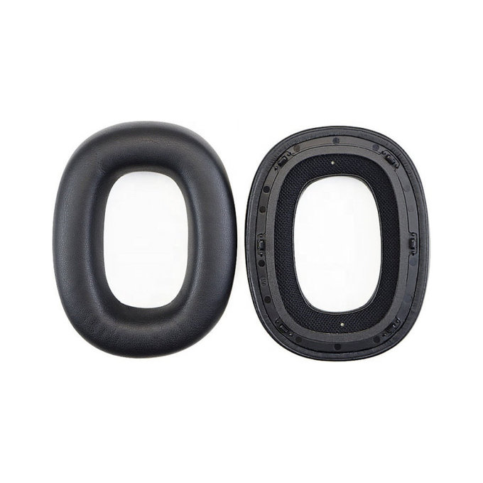 Náhradní Náušníky pro Bowers & Wilkins PX8, PX7S2, Paměťová pěna + PU kůže, Černé, 1 pár