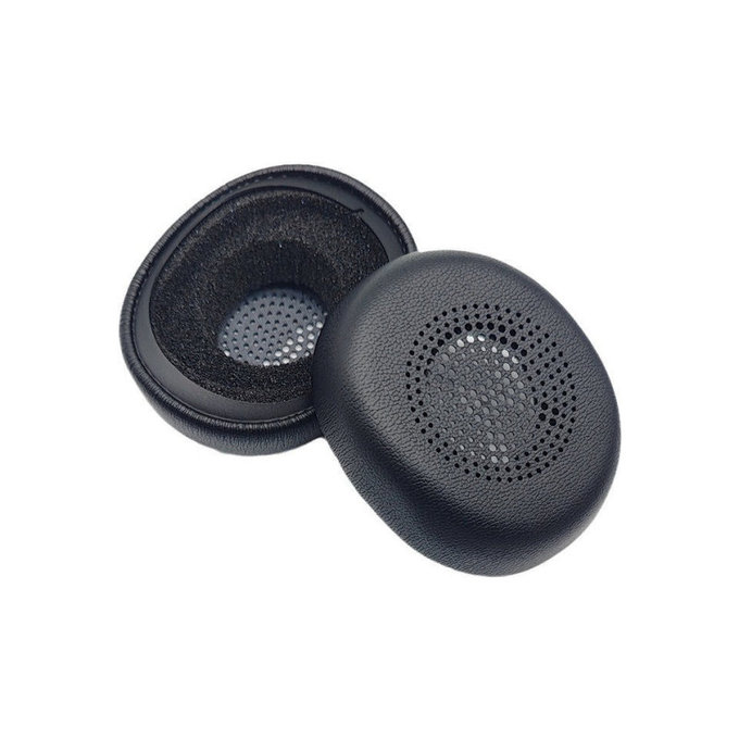 Náhradní Náušníky pro Jabra Evolve2 30, Paměťová pěna + PU kůže, Černé, 1 pár