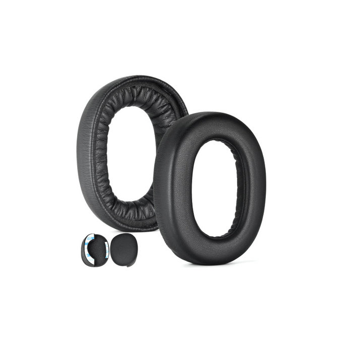 Náhradní Náušníky pro Jabra Elite 85H, Paměťová pěna + PU kůže, Černé, 1 pár