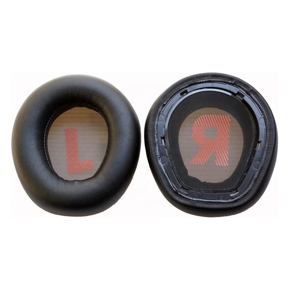 Náhradní Náušníky pro JBL Quantum Q600, Paměťová pěna + PU kůže, Černé, 1 pár