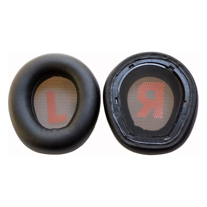 Náhradní Náušníky pro JBL Quantum Q600, Paměťová pěna + PU kůže, Černé, 1 pár