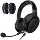 Náhradní Náušníky pro Kingston HyperX Cloud Orbit S, Paměťová pěna + PU kůže, Černé, 1 pár