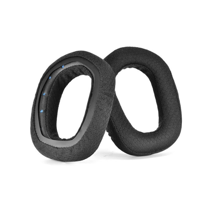 Náhradní Náušníky pro Logitech G435, Paměťová pěna + Textil, Černé, 1 pár