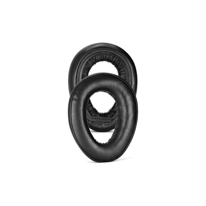 Náhradní Náušníky pro Sennheiser PXC550, PX550, Paměťová pěna + Kůže, Černé, 1 pár