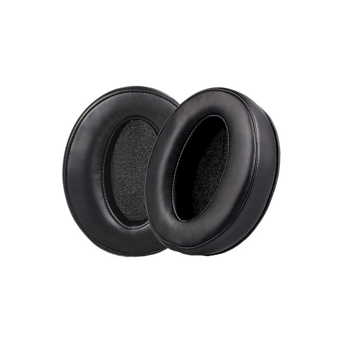 Náhradní Náušníky pro Sennheiser HD4.50, HD450, Paměťová pěna + Kůže, Černé, 1 pár