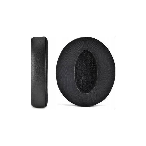 Náhradní Náušníky pro Sennheiser HD4.50, Paměťová pěna + Textil + Kůže, Černé, Chladivý gel, 1 pár