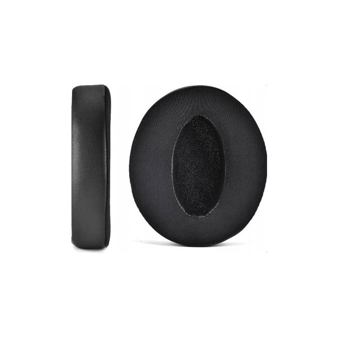 Náhradní Náušníky pro Sennheiser HD4.50, Paměťová pěna + Textil + Kůže, Černé, Chladivý gel, 1 pár