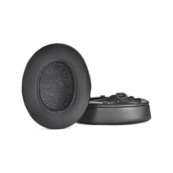 Náhradní Náušníky pro Sony WH-1000XM4, Paměťová pěna + Textil + Kůže, Černé, Chladivý gel, 1 pár
