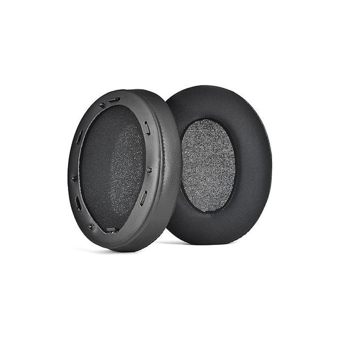 Náhradní Náušníky pro Sony WH-1000XM3, Paměťová pěna + Textil + Kůže, Černé, Chladivý gel, 1 pár