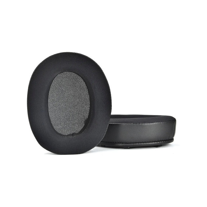 Náhradní Náušníky pro Sony WH-XB910N, Paměťová pěna + Textil + Kůže, Černé, Chladivý gel, 1 pár