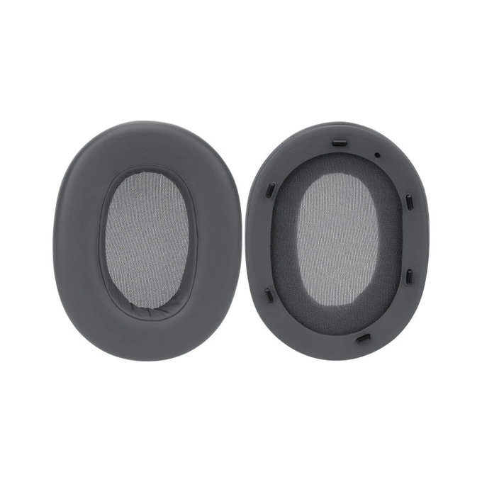 Náhradní Náušníky pro Sony ULT Wear, Pěna + Kůže, Černé, 1 pár