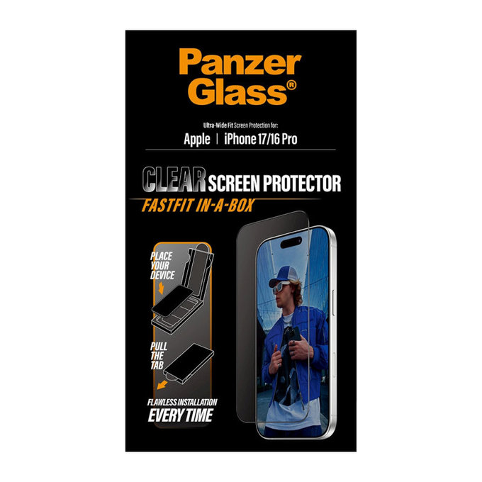 Tvrzené sklo UWF s aplikátorem pro Samsung A17/A17 5G, Čirá, PanzerGlass