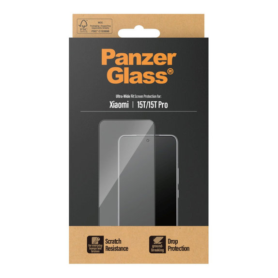 Tvrzené sklo UWF pro Xiaomi 15T/15T Pro, Černá, PanzerGlass