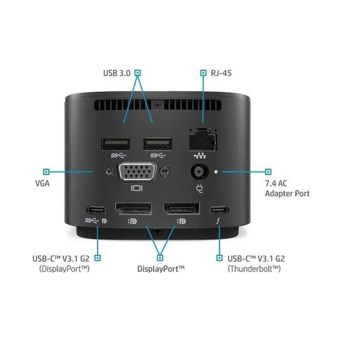 HP - Dokovací stanice Thunderbolt G2 (USB-C) Zánovní