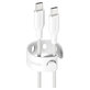 Kabel USB-C, 240 W, Racing, 1,2 m, stříbrnobílý, empower