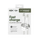 Kabel USB-C, 240 W, Racing, 1,2 m, stříbrnobílý, empower