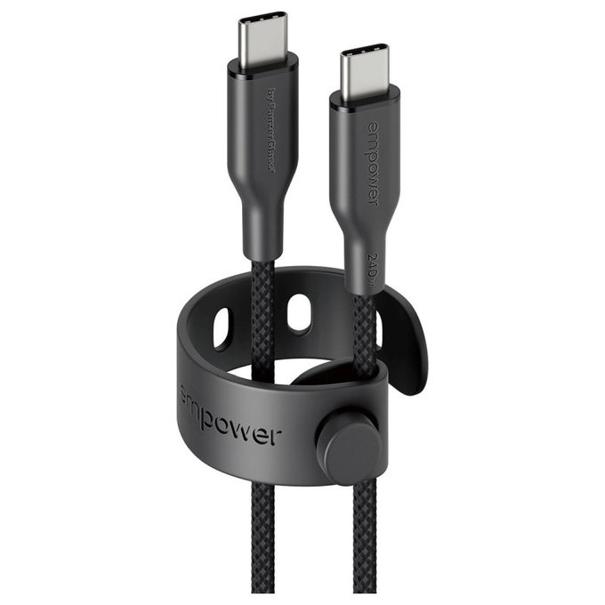 Kabel USB-C, 240 W, Racing, 2 m, Space Black, empower