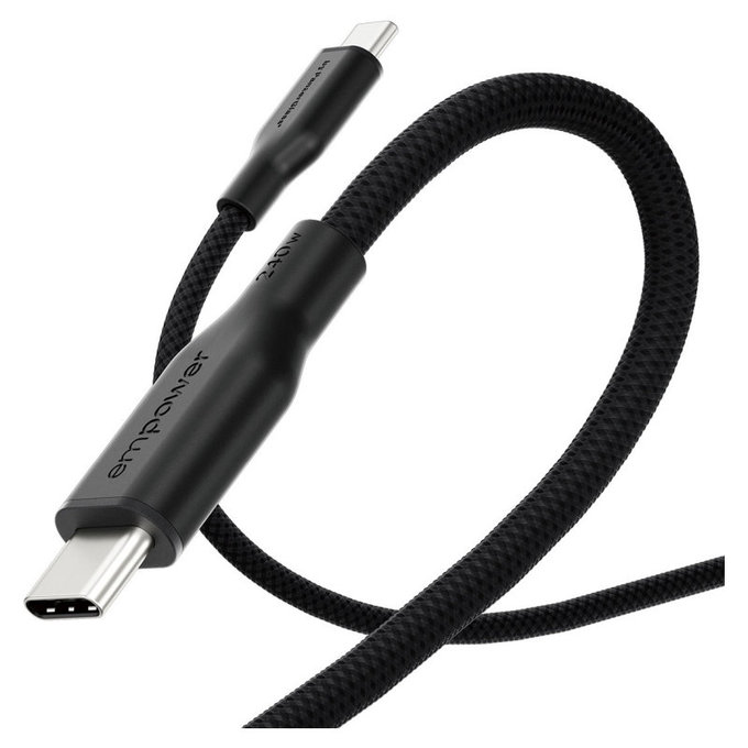 Kabel USB-C, 240 W, Racing, 2 m, Space Black, empower