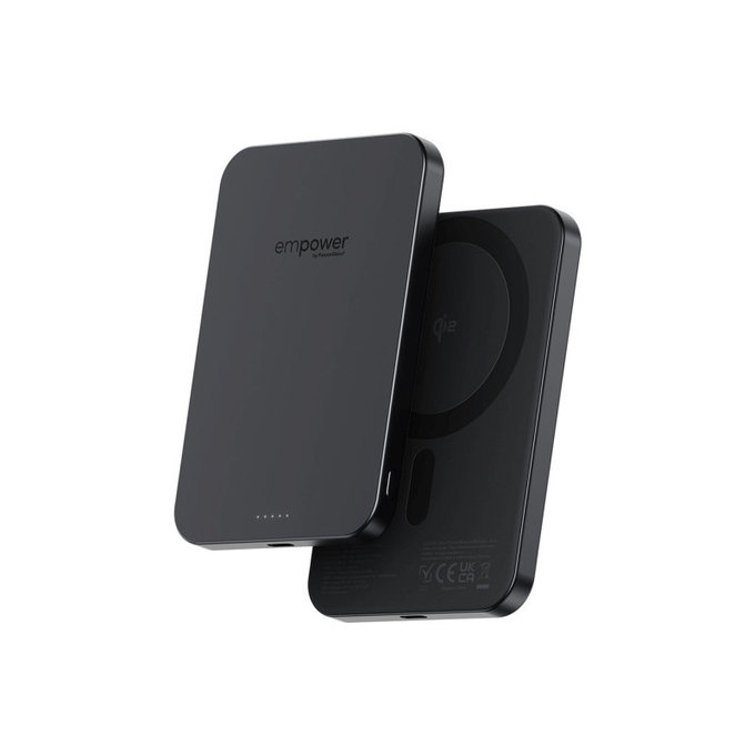Bezdrátová PowerBank 5000 mAh, 20 W, kompatibilní s MagSafe, Qi2/USB-C, Space Black, empower