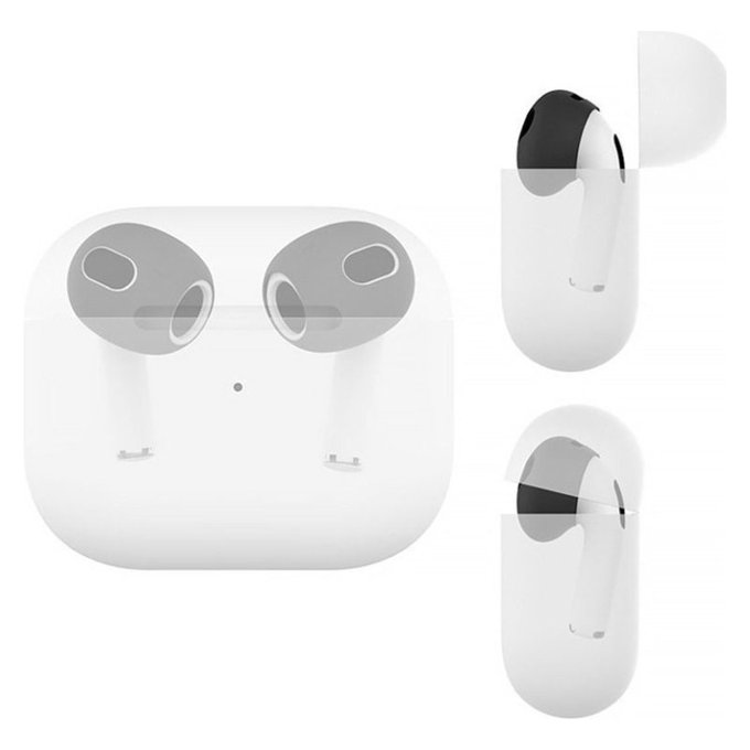 Náhradní Silikonové Špunty do Uší pro Apple AirPods 3, Bílé